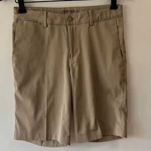 Nike golf dri-fit boys sz M Flat Front Shorts KHAKI